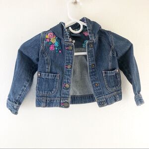 Genuine Kids flower Embroidered Jean Jacket 3T